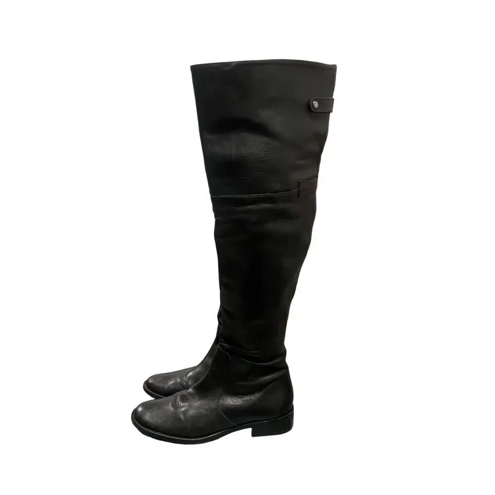 MATISSE BLACK LEATHER KNEE HIGH BOOTS SIZE 8.5